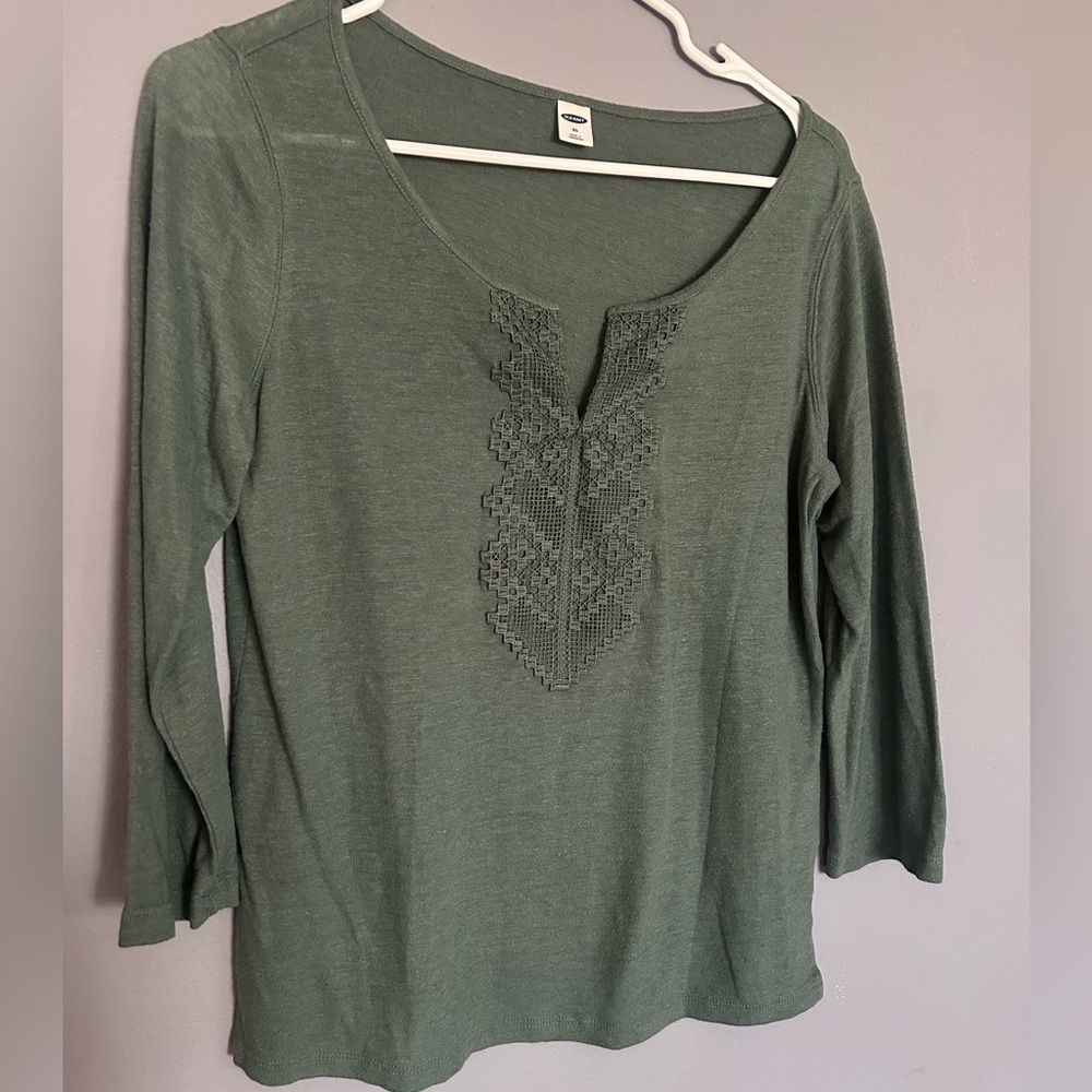 Old Navy Green 3/4 Sleeve